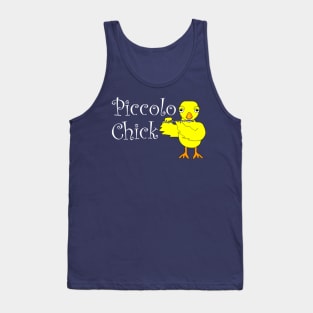 Piccolo Chick White Text Tank Top